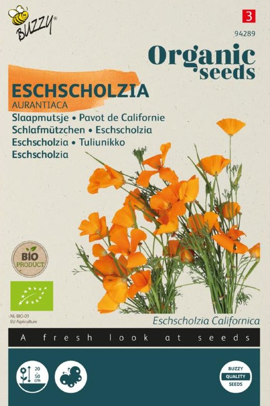 Biologische Goudpapaver, Eschscholzia